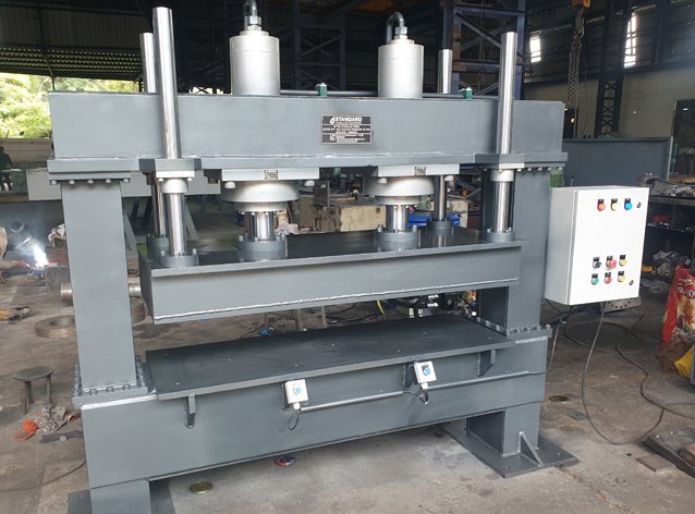 Four-Pillar Hydraulic Press with twin cylinders manufactured in Maharashtra