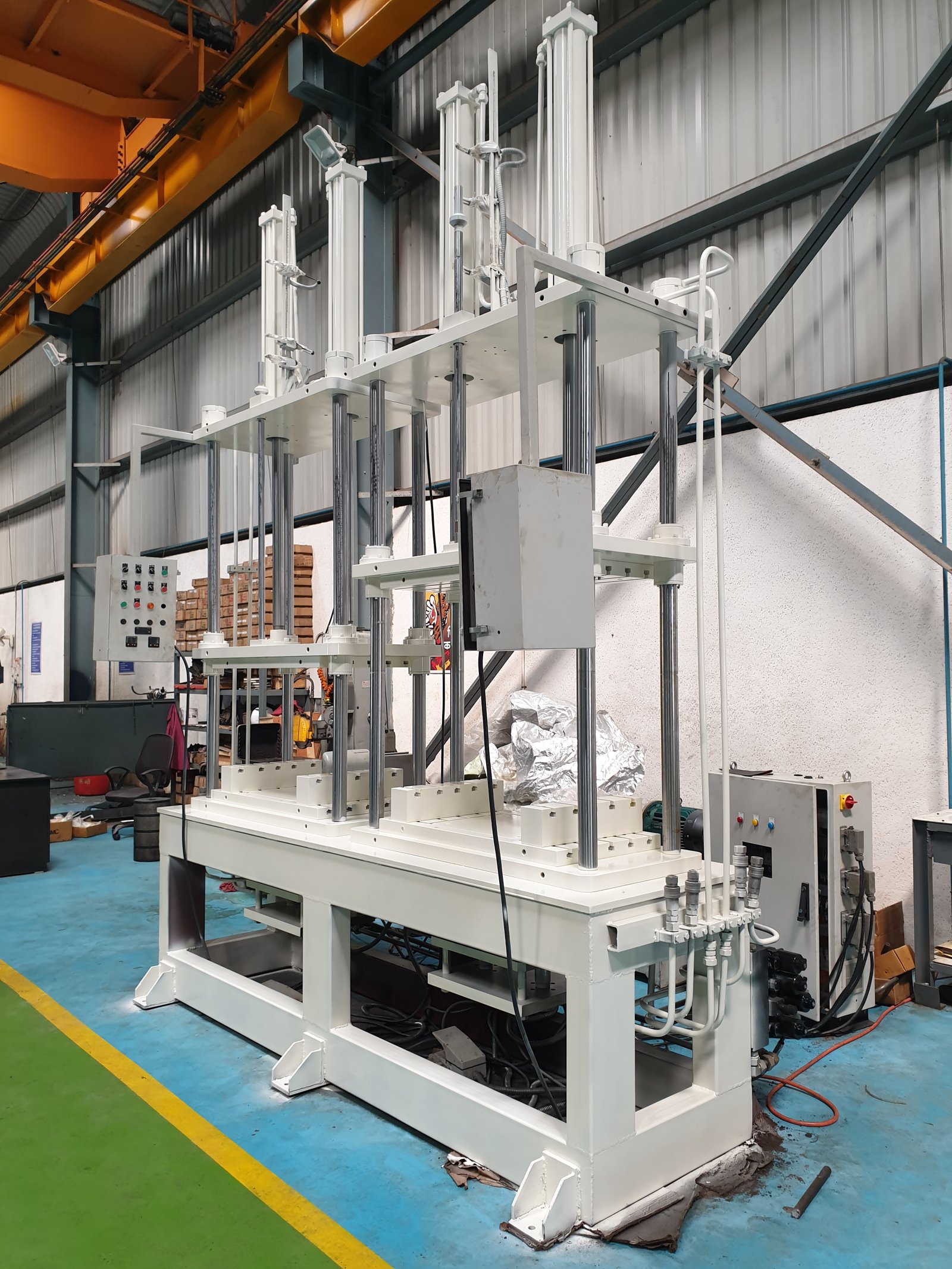Stationary Gravity Die Casting Machine with dual mould stations, manufactured in Pune, Maharashtra