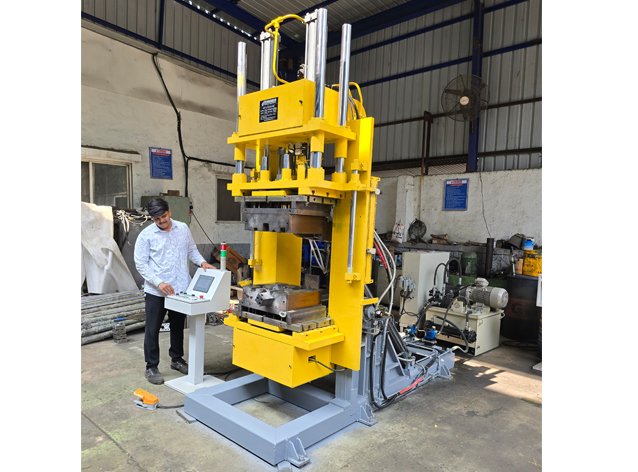 Gravity Die Casting Tilting Machine with control panel manufactured in Pune