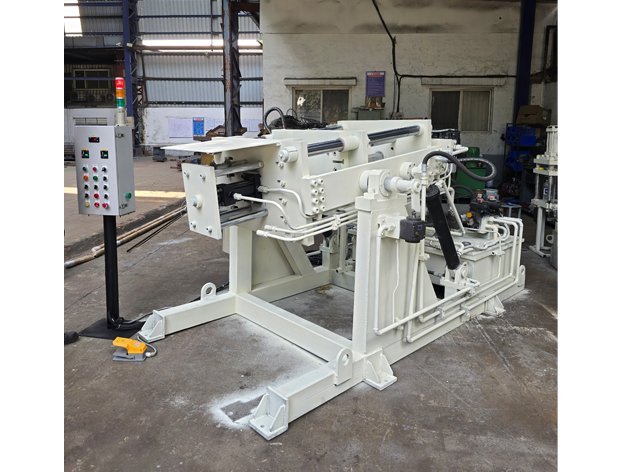 GDC stationary machine side view with electrical control panel and pilot lamps on the factory floor at MIDC Bhosari